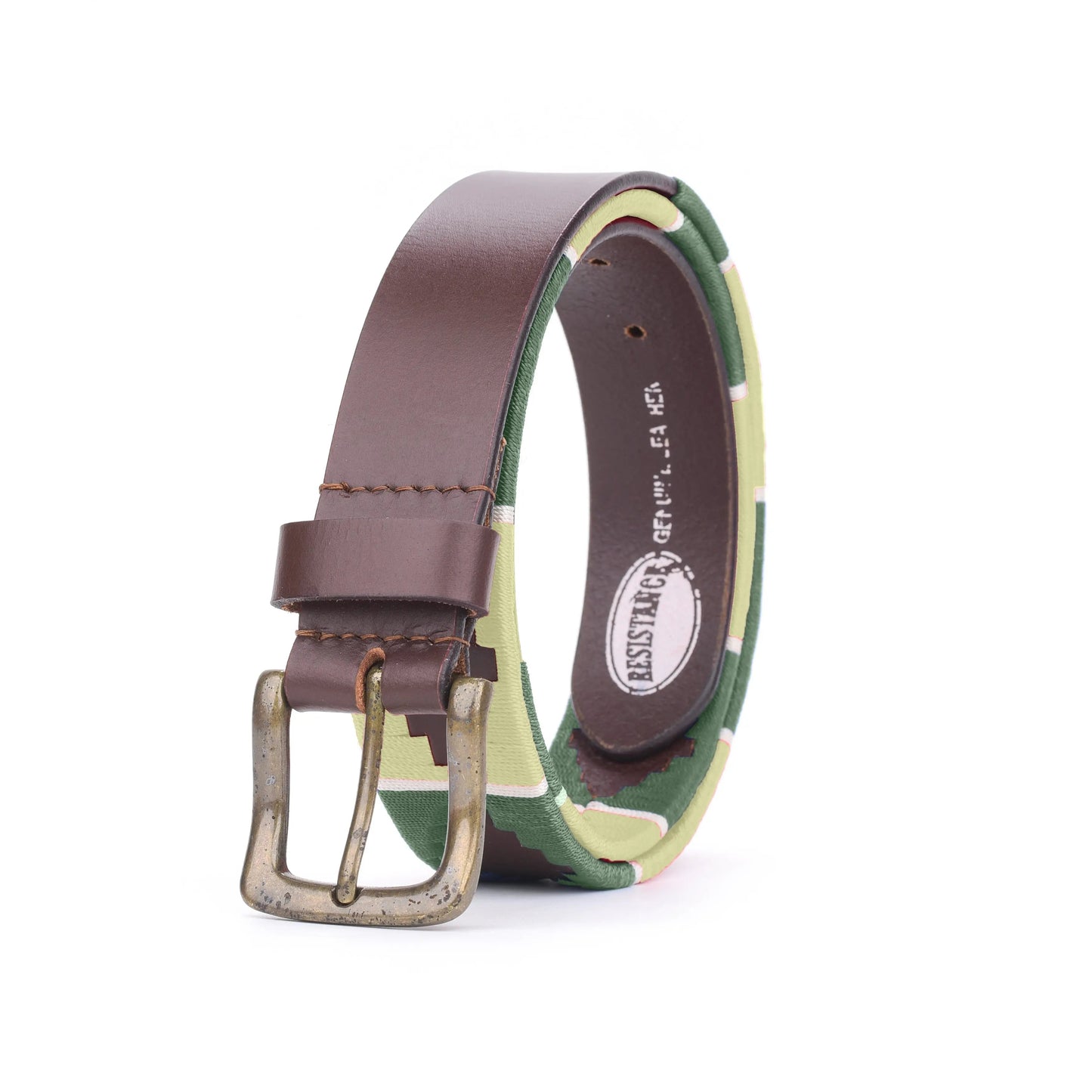 TexanTack Polo Belt for Men | Hand Stitched Leather Belt With Colorful Embroidery | Gaucho Style Belt 1.5” Wide TexanTack