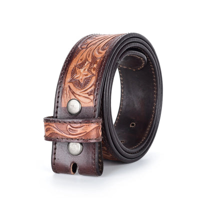 Western Cowboy Cowgirl Belts For Women With Big Buckle, Plus Size Women's Brown Western Belt TexanTack