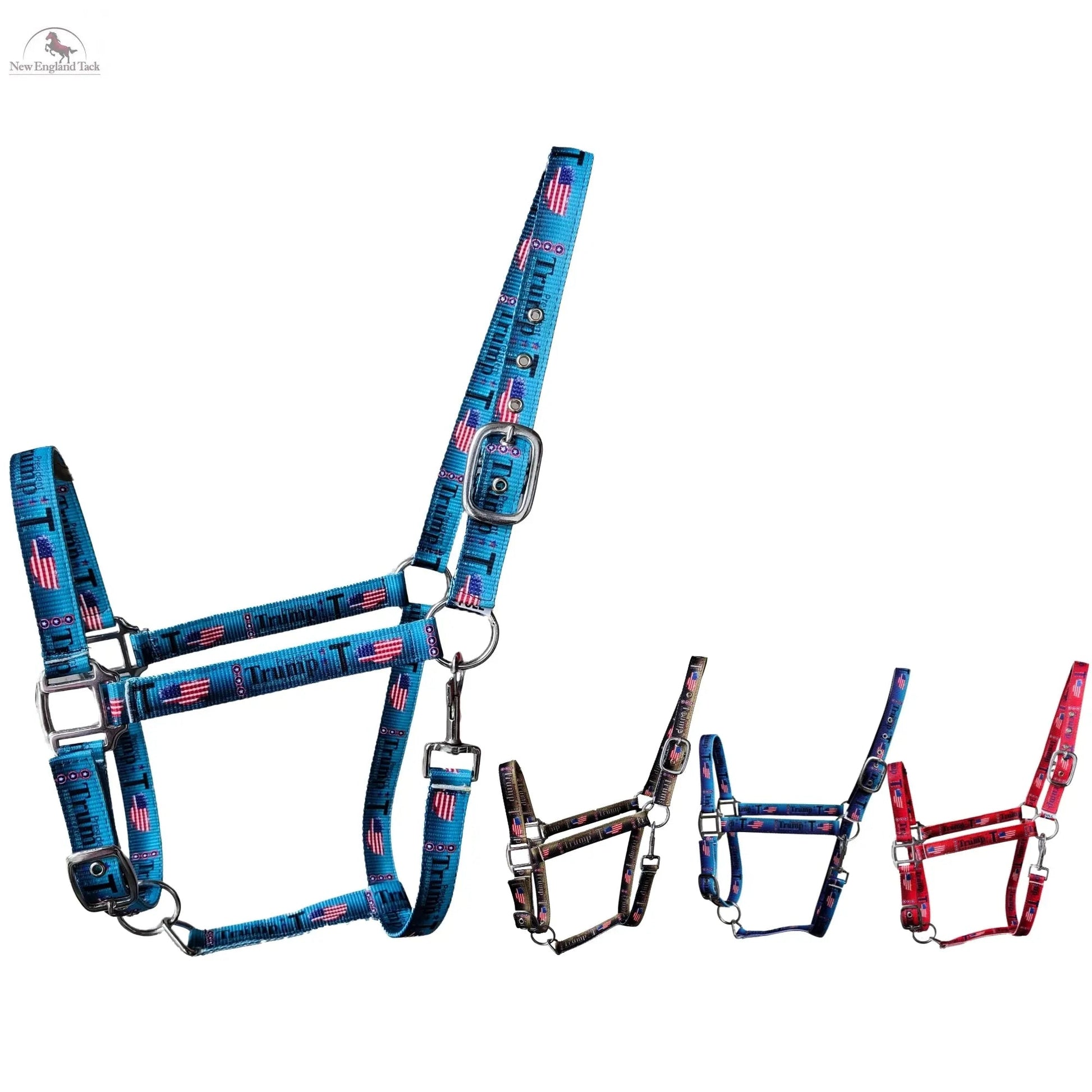 Trump Polyester Horse Halter with Snap – Durable & Adjustable – Horse Size NewEngland Tack