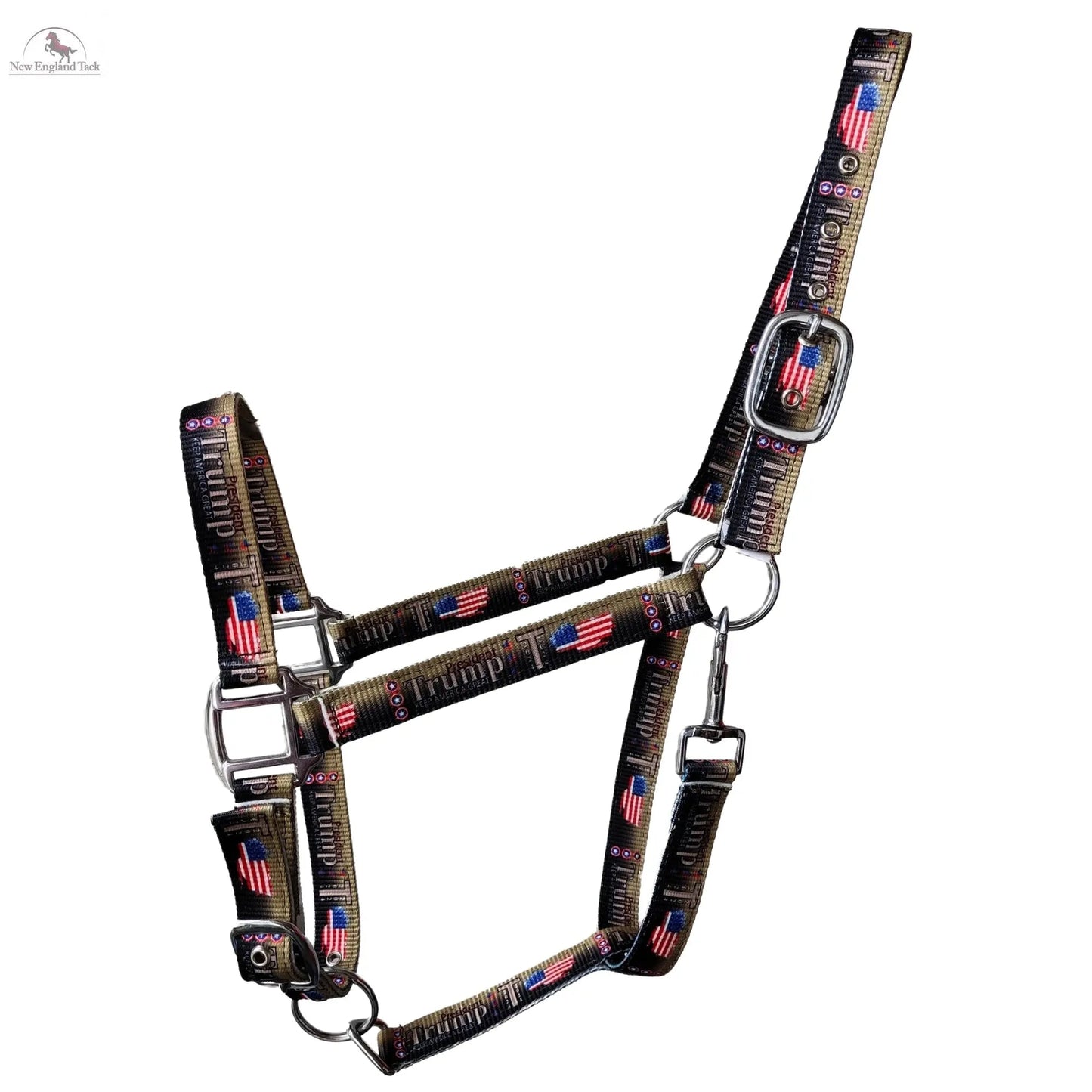 Trump Polyester Horse Halter with Snap – Durable & Adjustable – Horse Size NewEngland Tack