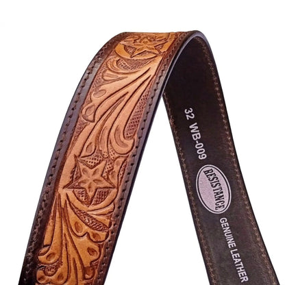 Western Cowboy Cowgirl Belts For Women With Big Buckle, Plus Size Women's Brown Western Belt TexanTack