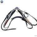 Black Horse Patent Leather Driving Harness White Trim Set Available In Available In Miniature Small Pony Cob And Full Horse NewEnglandTack