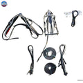Black Horse Patent Leather Driving Harness White Trim Set Available In Available In Miniature Small Pony Cob And Full Horse TEXANTACK