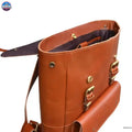 Casual Leather Backpack For Men & Women, Handcrafted Top Grain Leather Backpack, Unisex Lightweight Daily Backpack,Brown Backpack For Laptop - NewEngland Tack