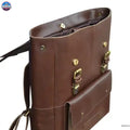 Casual Leather Backpack For Men & Women, Handcrafted Top Grain Leather Backpack, Unisex Lightweight Daily Backpack,Brown Backpack For Laptop - NewEngland Tack