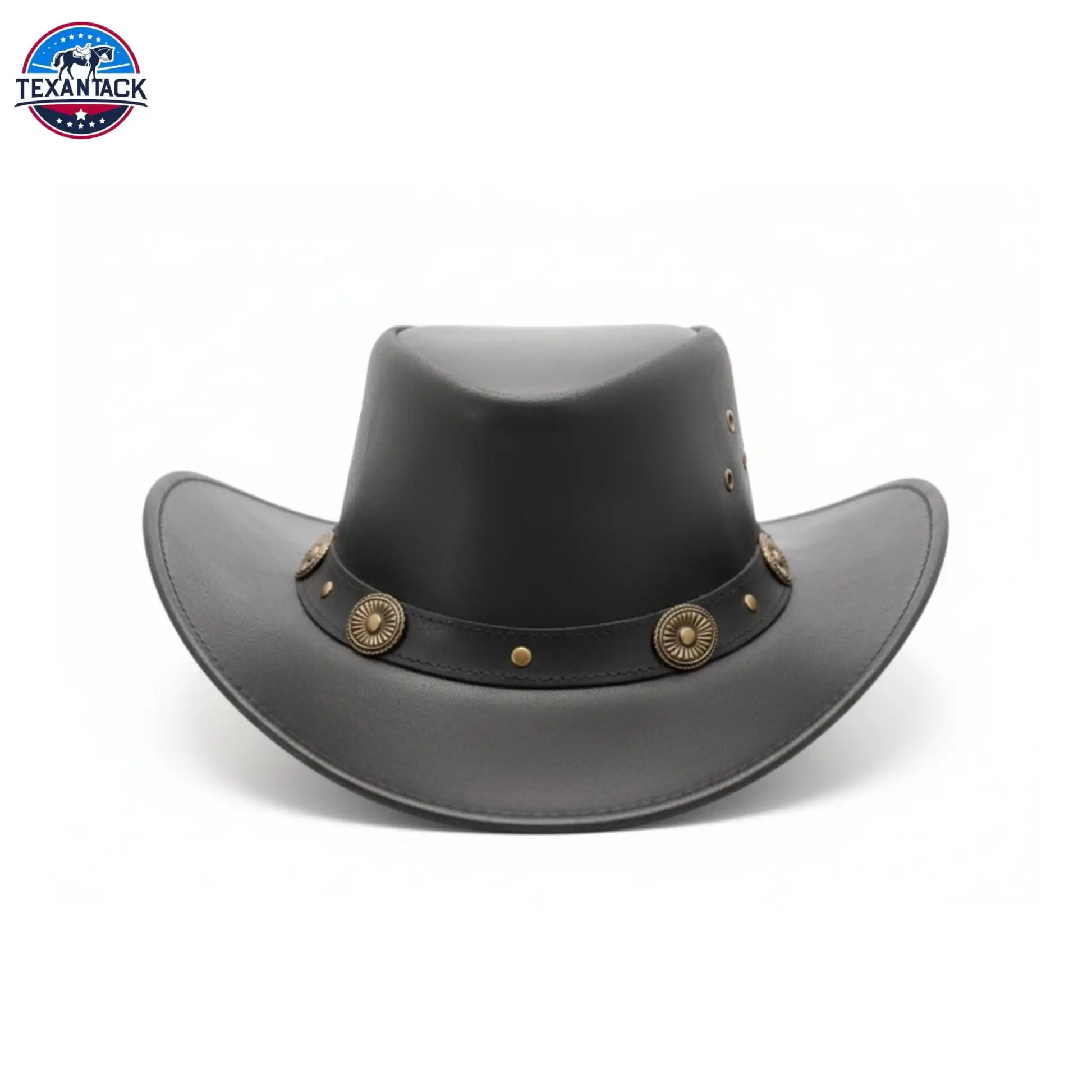 Classic Western Cowboy Hat – Real Cowhide Leather, Unisex, Wide Brim TEXANTACK