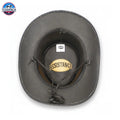 Classic Western Cowboy Hat – Real Cowhide Leather, Unisex, Wide Brim TEXANTACK