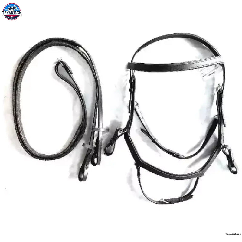 Competition English Bridle - Premium Quality Leather - Stainless steel hardware - NewEngland Tack