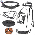 Diplomat Full-Size Horse Driving Harness Set - Premium Cow Softy Leather - Black NewEnglandTack