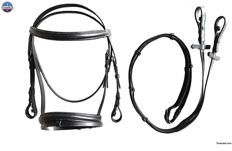 Dressage Bridle - Premium Quality Leather with Stainless steel Hardware - NewEngland Tack