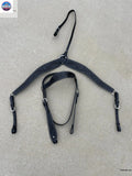 Headstall and Breast Collar Set Black- Argentinian Leather NewEngland Tack