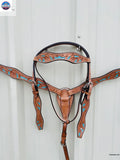 Headstall and Breast Collar Set - Leather NewEngland Tack