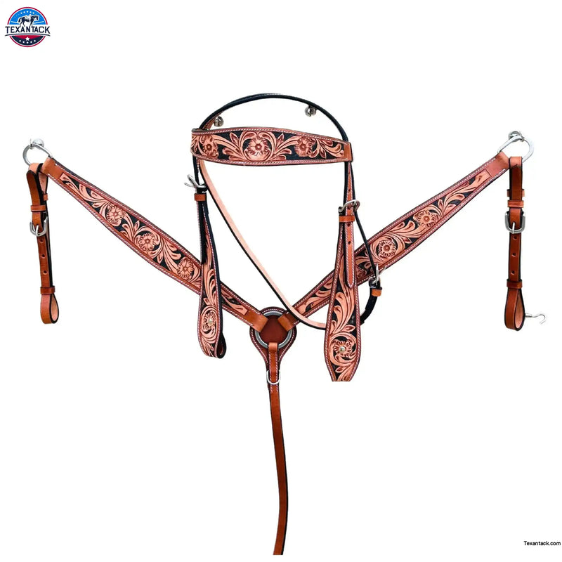 Headstall and Breast Collar Set - Leather NewEngland Tack
