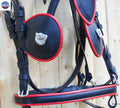 Full Size Leather Horse Driving Harness With Red Trim - Premium Quality - NewEngland Tack