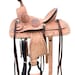 Western Ranch-Style Saddle – Hard Seat with Double Skirt, Silver Conchos & Brown Lacing
