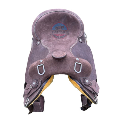 Roughout Work Saddle – Padded Seat with Full Quarter Horse Bars for Grip & Comfort