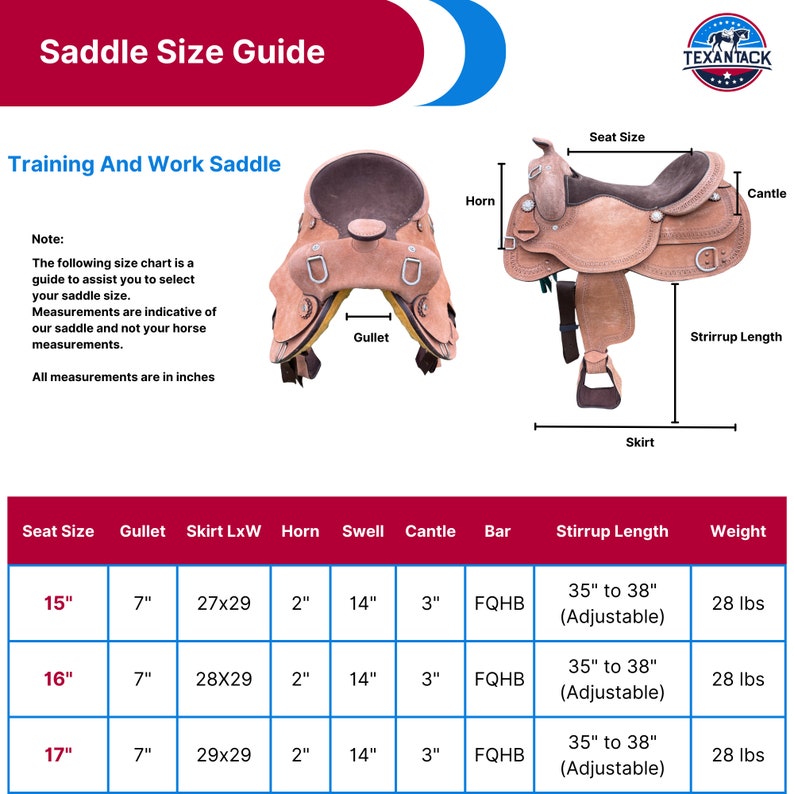 Roughout Work Saddle – Full Roughout Design with FQHB for Grip & Stability