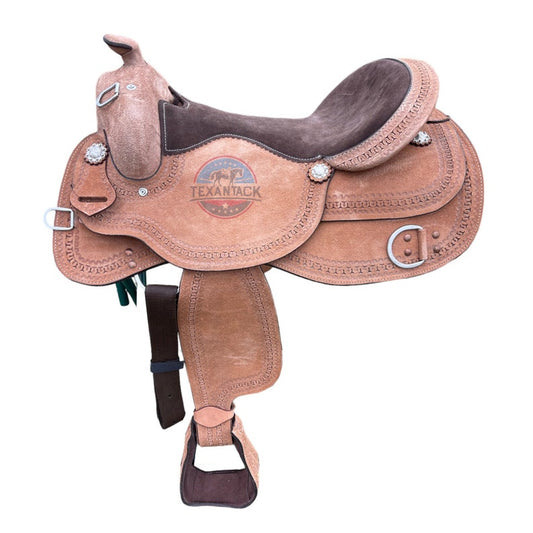 Roughout Work Saddle – Full Roughout Design with FQHB for Grip & Stability
