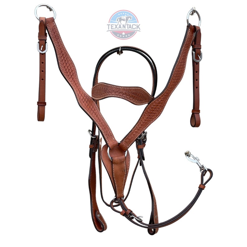 Youth Western Barrel Saddle – Basket Weave Design with Free Matching Tack Set