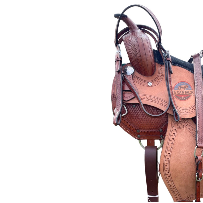 Western Pleasure & Trail Saddle – Basket Weave Tooling, Comfortable & Versatile Ride