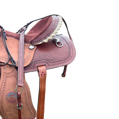Western Pleasure & Trail Saddle – Basket Weave Tooling, Comfortable & Versatile Ride