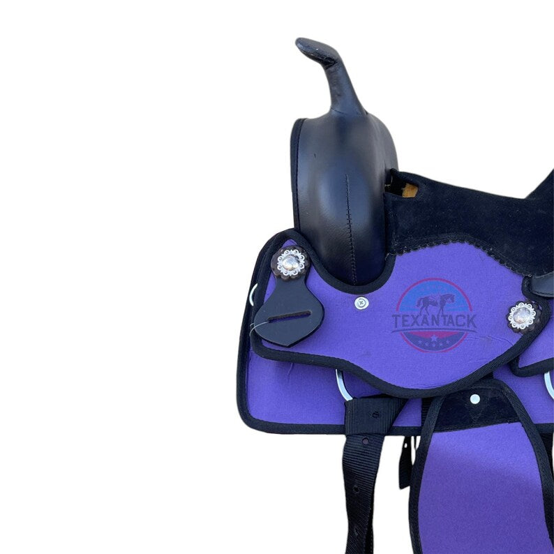 Kids/Youth Synthetic Saddle – Lightweight, Durable &amp; Comfortable for Young Riders (10", 12", 13")