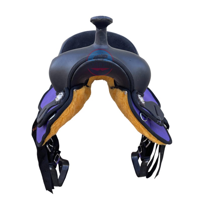 Kids/Youth Synthetic Saddle – Lightweight, Durable &amp; Comfortable for Young Riders (10", 12", 13")