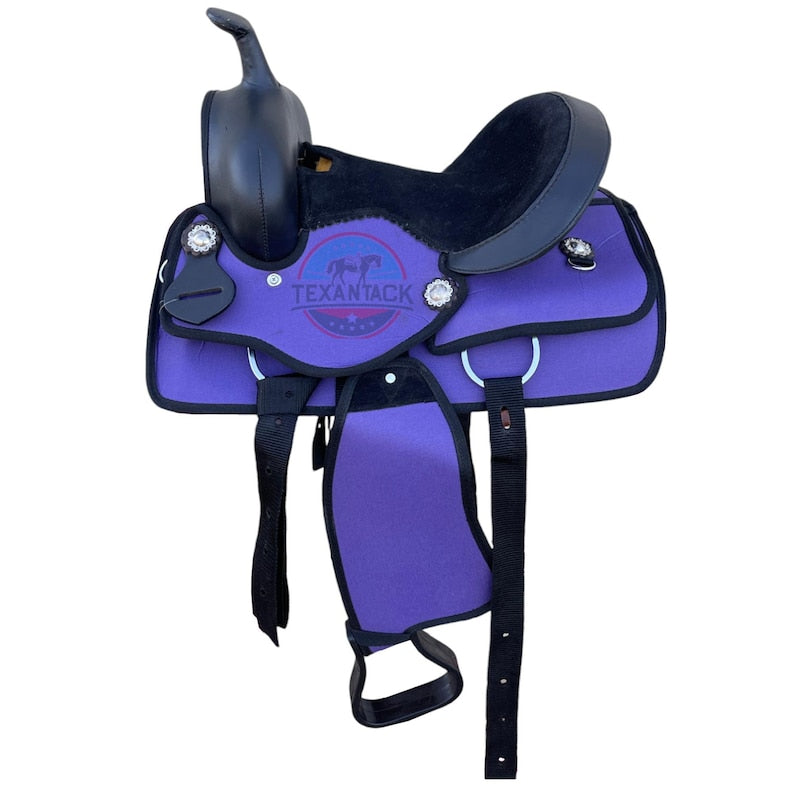 Kids/Youth Synthetic Saddle – Lightweight, Durable &amp; Comfortable for Young Riders (10", 12", 13")