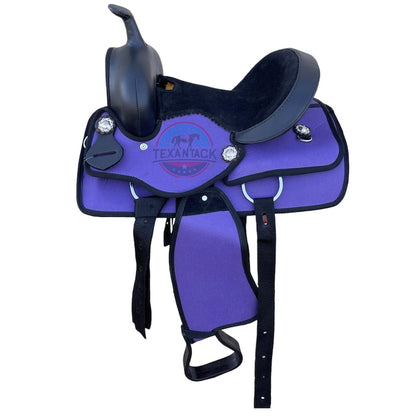 Kids/Youth Synthetic Saddle – Lightweight, Durable &amp; Comfortable for Young Riders (10", 12", 13")