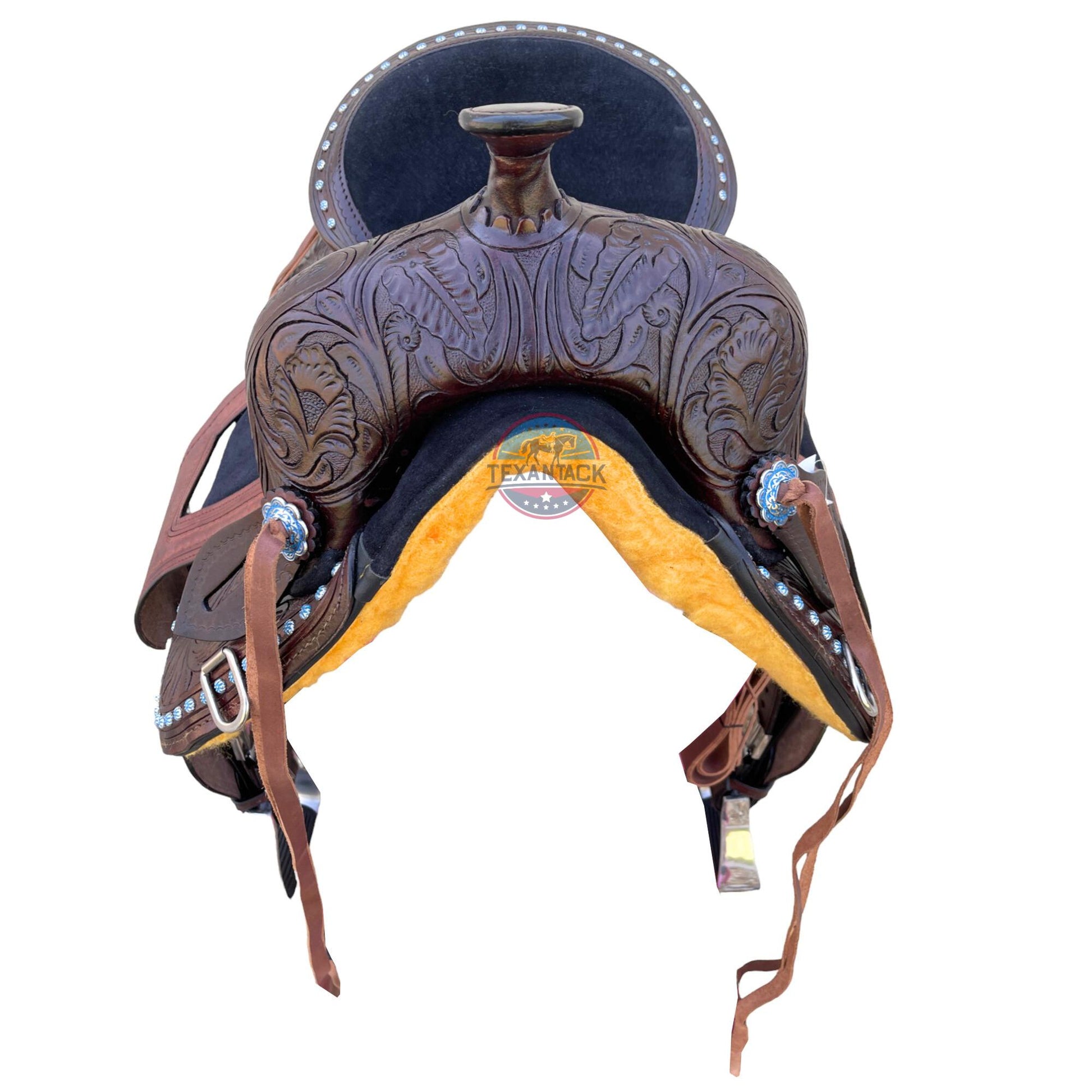 Youth/Adult Western Treeless Saddle - Premium Leather, Flexible Fit, Lightweight Design for Barrel Racing & Trail Riding - Free Shipping TEXANTACK