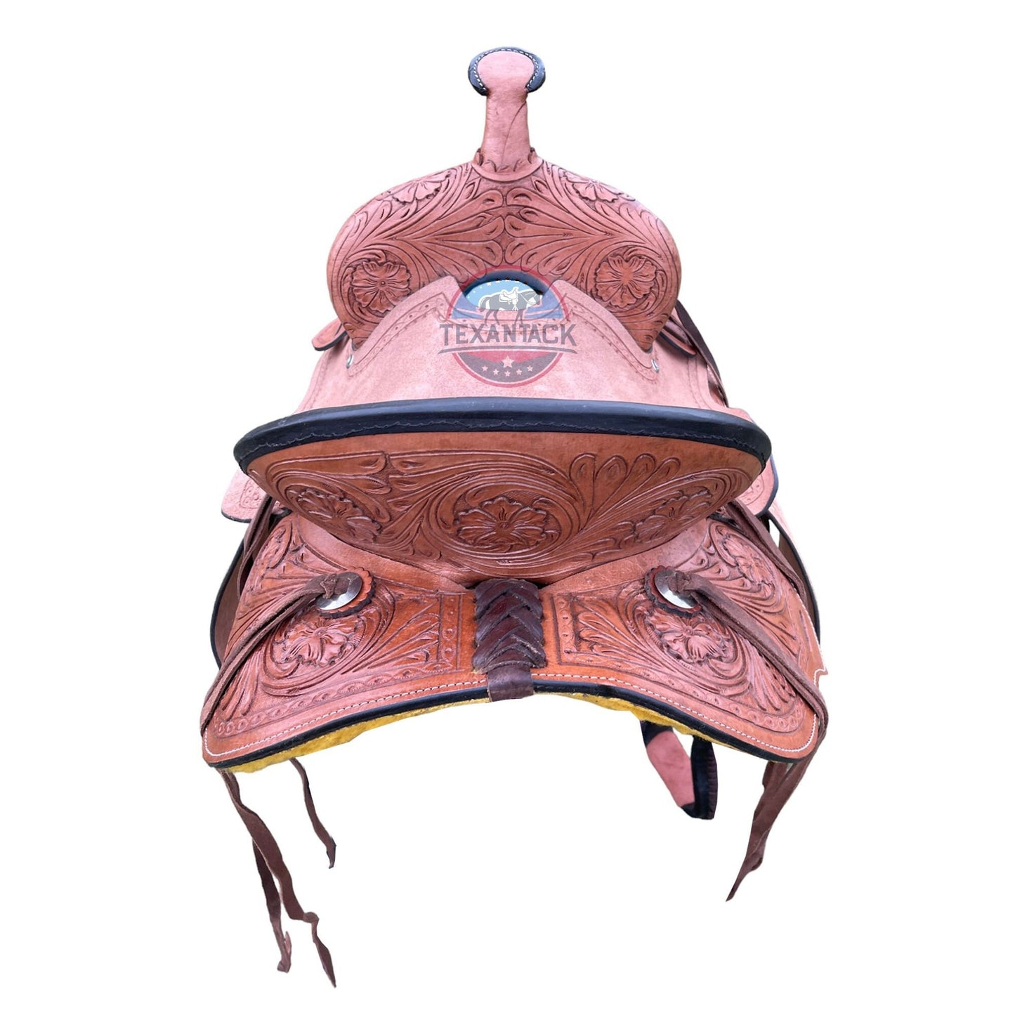 Youth Leather Pony Saddle: Western Kids Ranch Saddle (10"-13") TEXANTACK