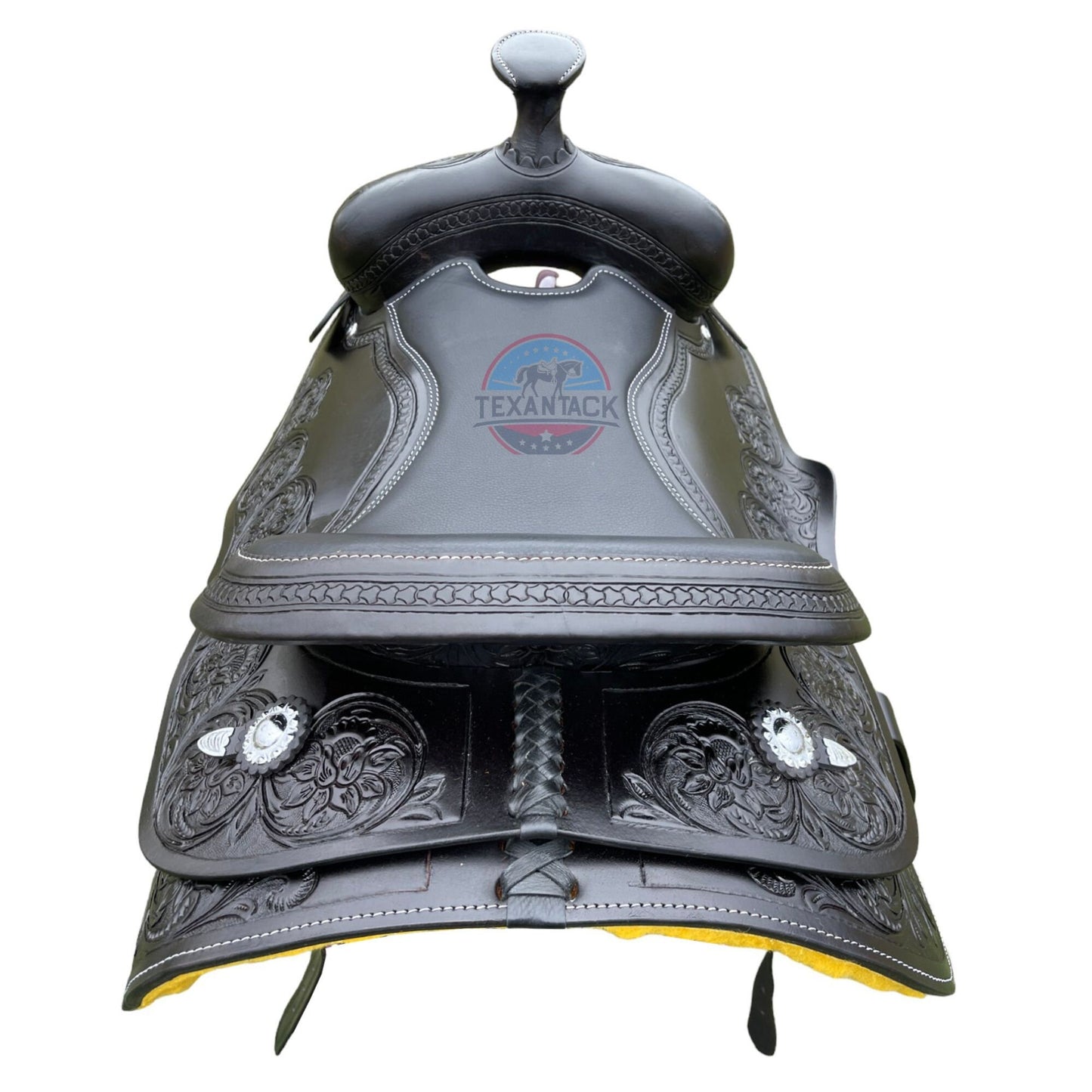 Western Horse Pleasure Saddle with Free tack set - Genuine Argentinian Leather 16" 17" 18" TEXANTACK