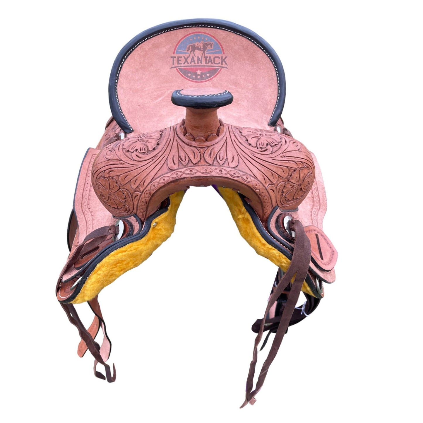 Youth Leather Pony Saddle: Western Kids Ranch Saddle (10"-13") TEXANTACK