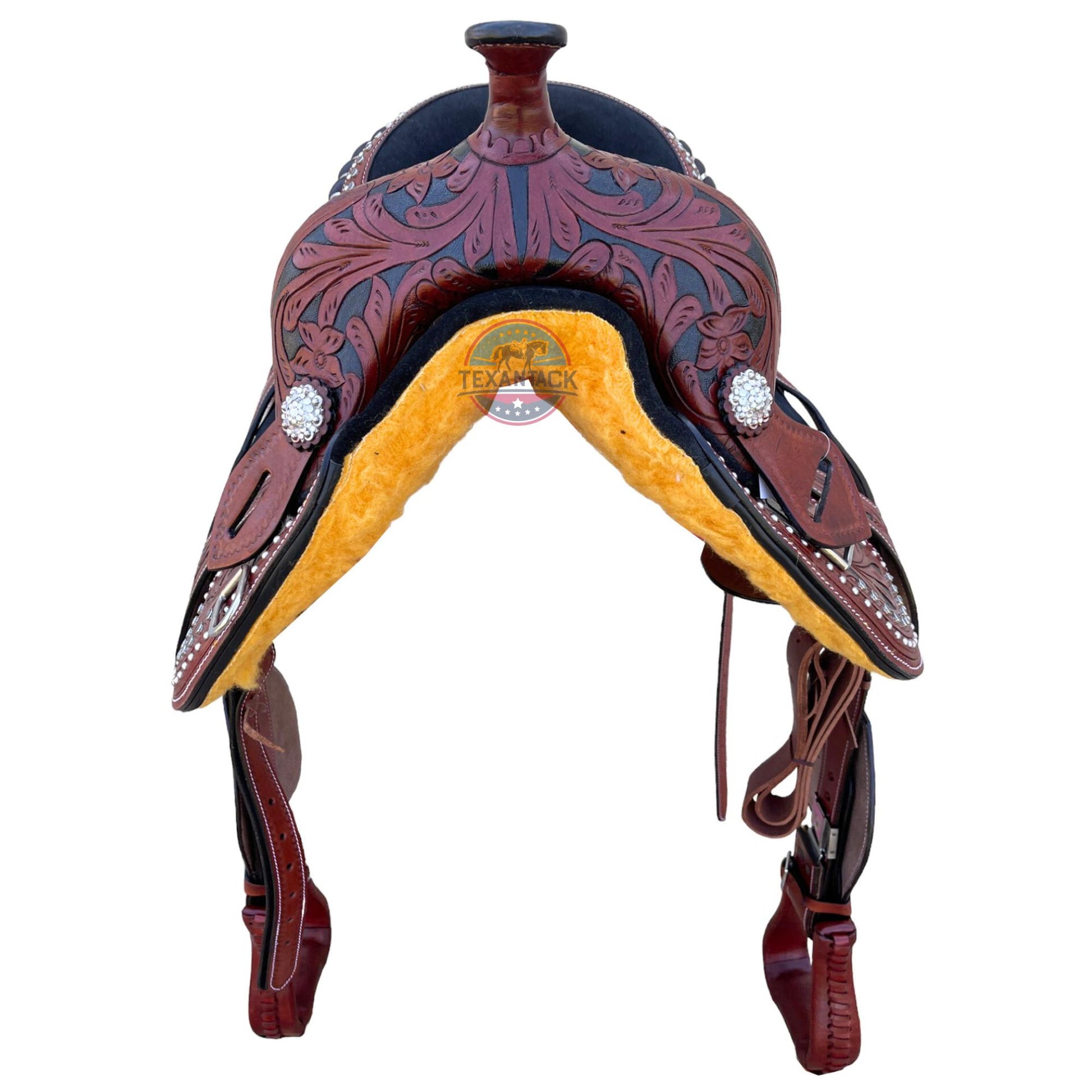 Western Leather Treeless Saddle: Youth/Adult Pleasure Trail TEXANTACK