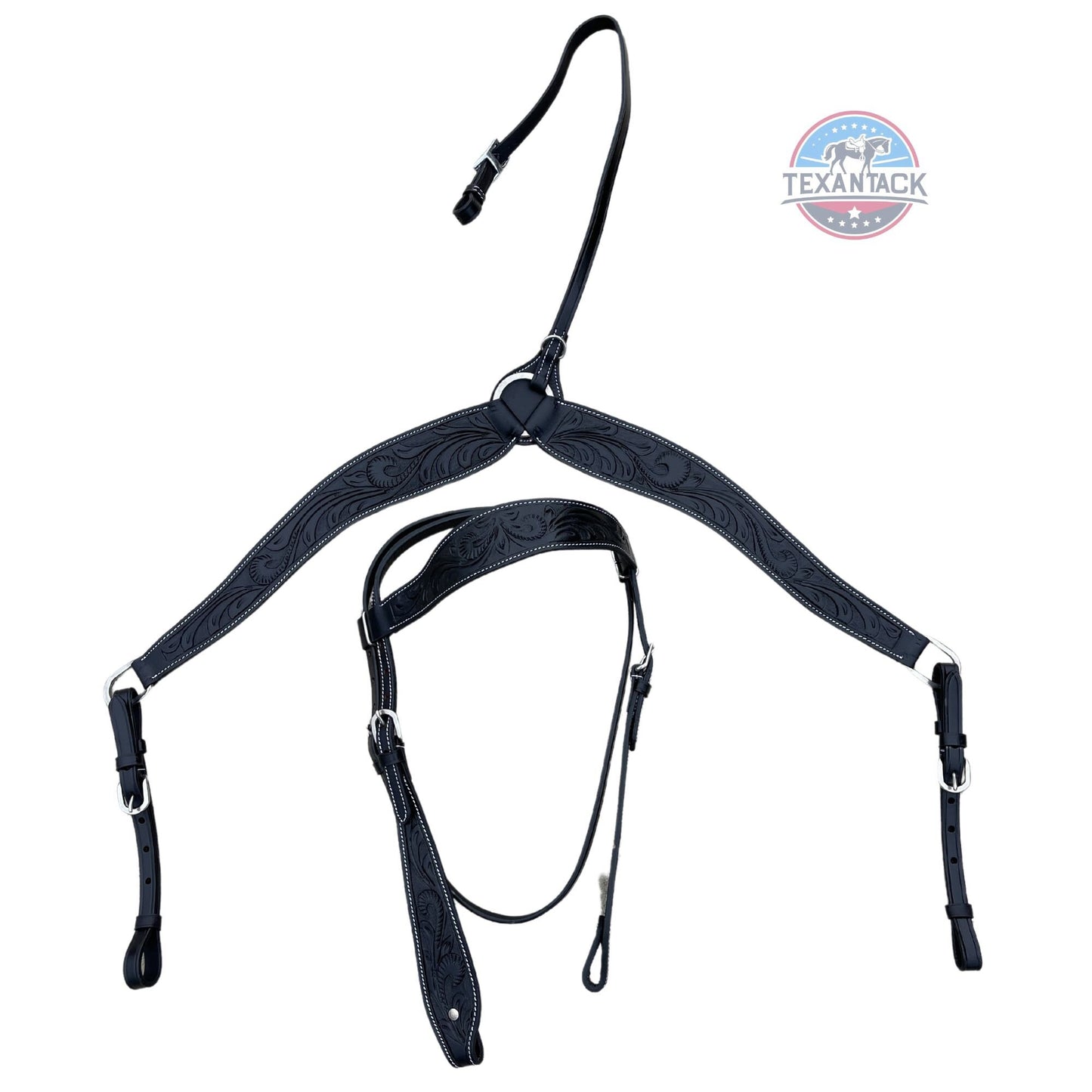 Western Horse Pleasure Saddle with Free tack set - Genuine Argentinian Leather 16" 17" 18" TEXANTACK