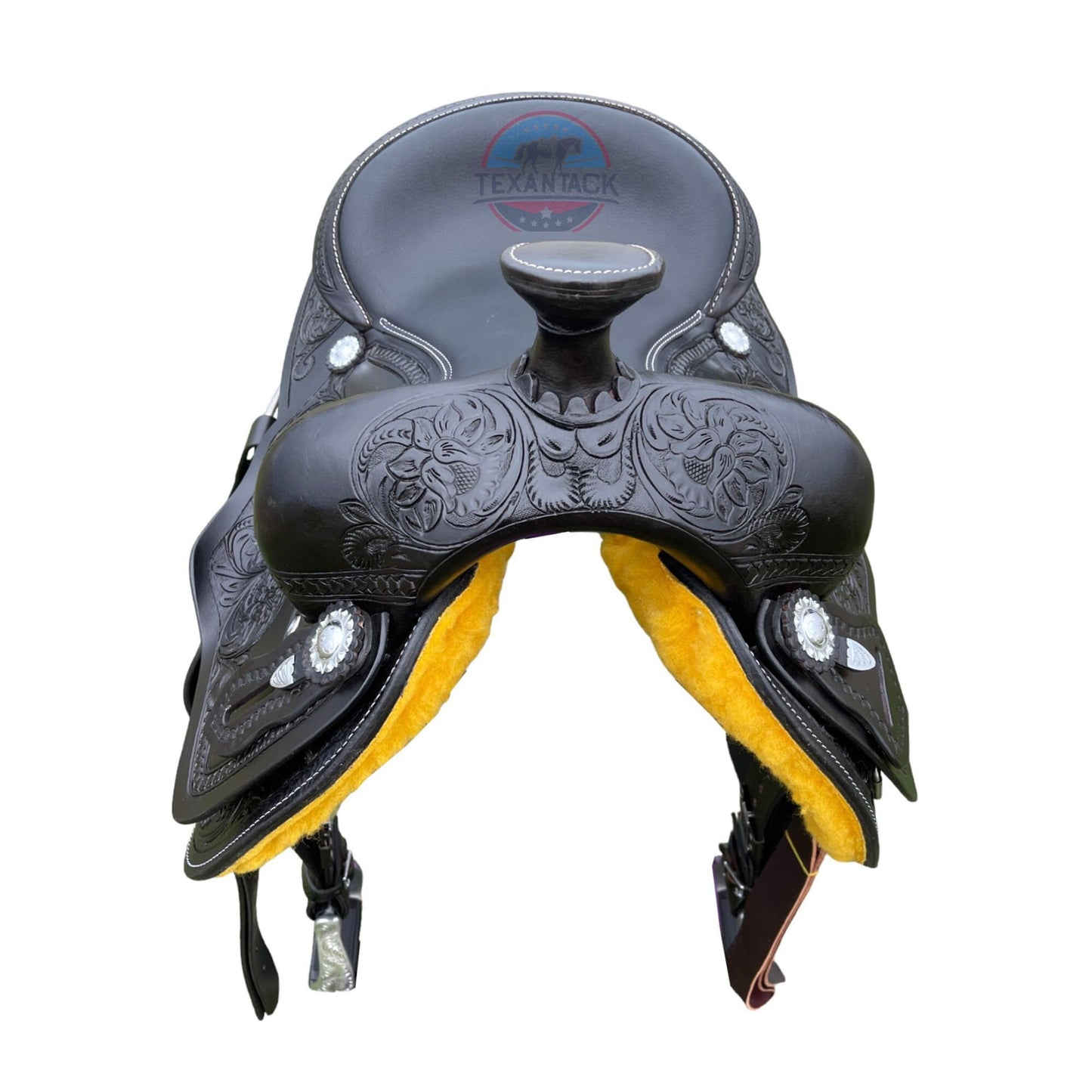 Western Horse Pleasure Saddle with Free tack set - Genuine Argentinian Leather 16" 17" 18" TEXANTACK