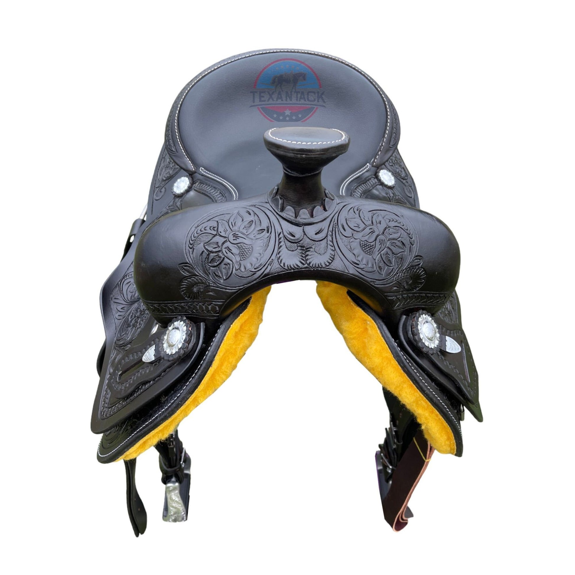 Western Horse Pleasure Saddle with Free tack set - Genuine Argentinian Leather 16" 17" 18" TEXANTACK