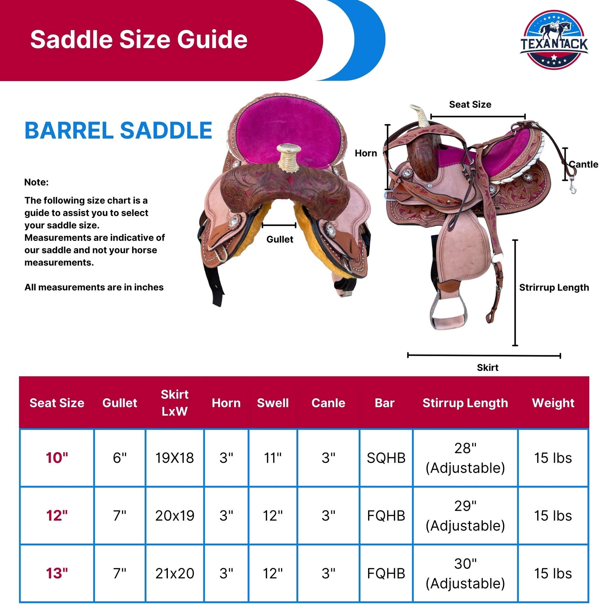 Youth Western Saddle: Handcrafted Leather with Suede Seat & Floral Tooling TEXANTACK