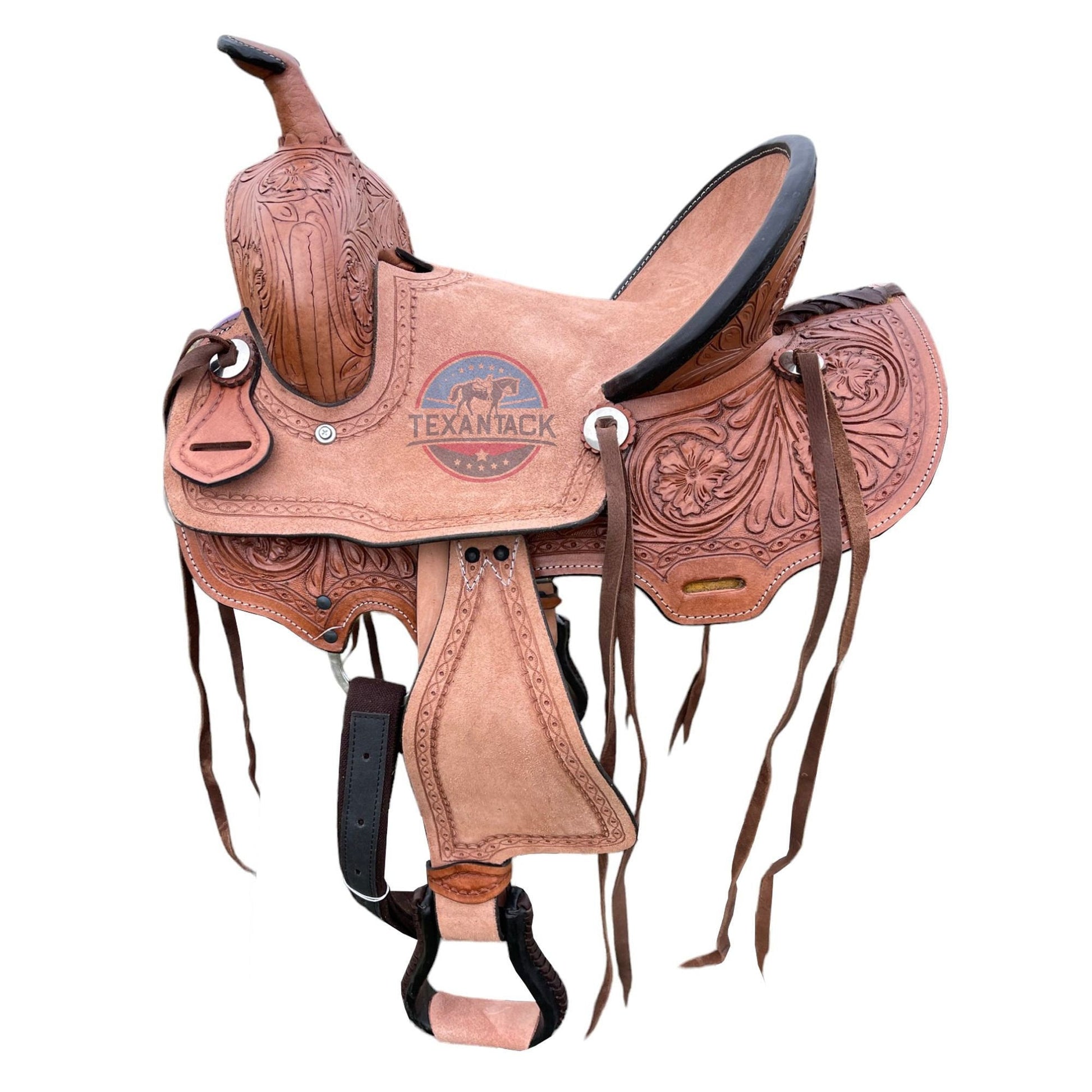 Youth Leather Pony Saddle: Western Kids Ranch Saddle (10"-13") TEXANTACK