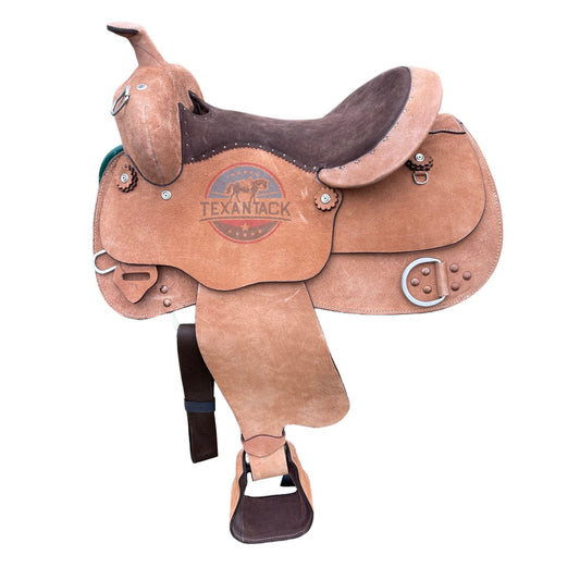 Premium Leather Western Saddle for Trail Riding & Ranch Work – Full Quarter Horse Bar – Comfortable Horse Tack 14”-16” – Free Shipping TEXANTACK