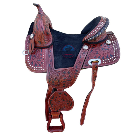 Western Leather Treeless Saddle: Youth/Adult Pleasure Trail TEXANTACK