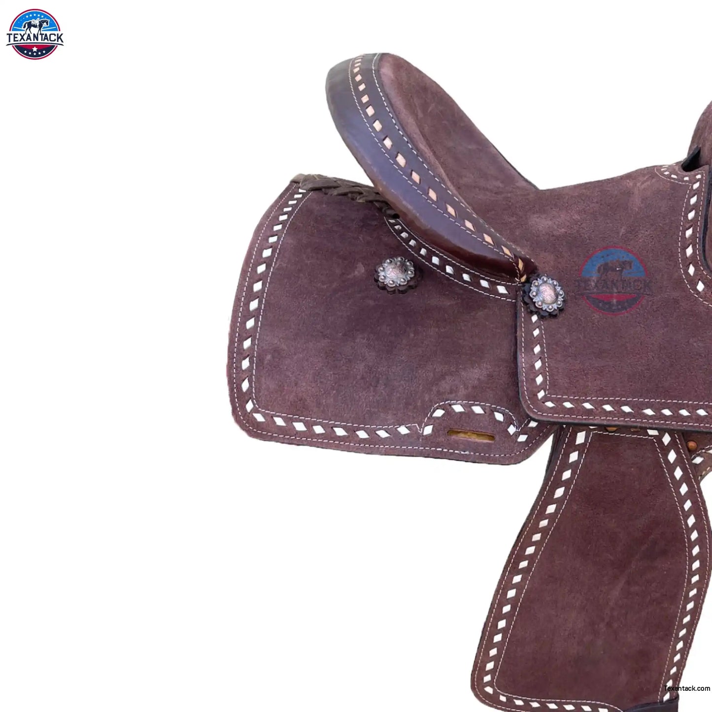 Leather Western Barrel Saddle: Deep Seat with Buck Stitch TEXANTACK