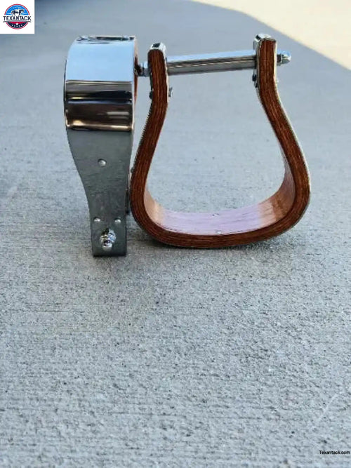 Lightweight Western Bell Wooden Stirrup With Stainless Steel Cover
