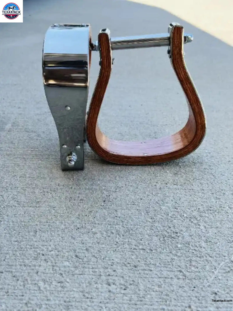 Lightweight Western Bell Wooden Stirrup With Stainless Steel Cover NewEngland Tack