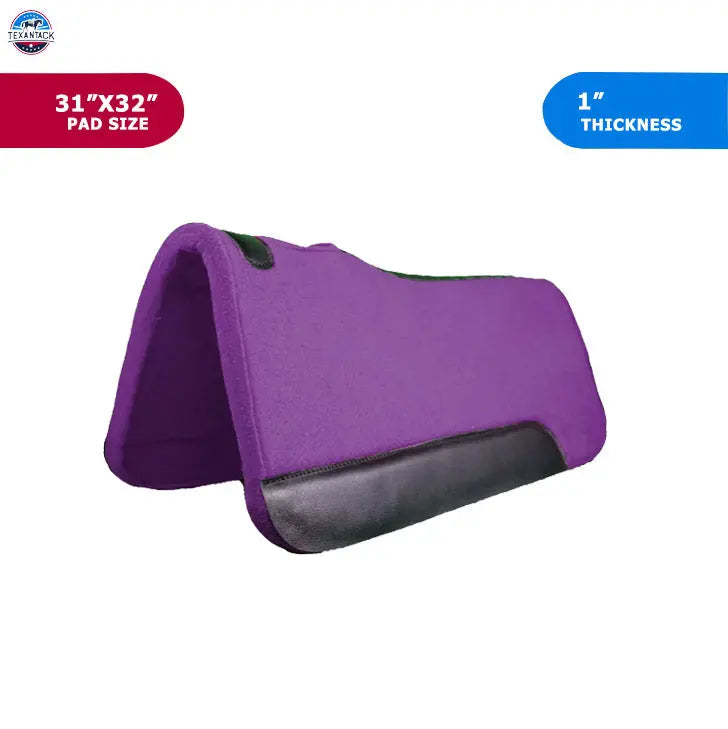 Resistance 31" x 32" Felt Performance Saddle Pad With Wear Leathers - 1" Thickness TEXANTACK