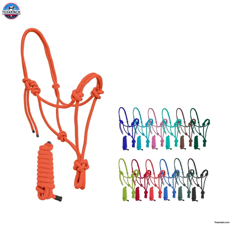 Nylon Adjustable Rope Halter with 6Ft Lead NewEngland Tack