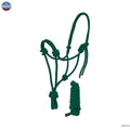 Resistance Plain Nylon Adjustable Rope Halter with Matching 6Ft Lead NewEngland Tack