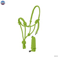 Resistance Plain Nylon Adjustable Rope Halter with Matching 6Ft Lead NewEngland Tack