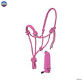 Resistance Plain Nylon Adjustable Rope Halter with Matching 6Ft Lead NewEngland Tack