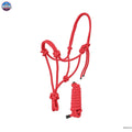 Resistance Plain Nylon Adjustable Rope Halter with Matching 6Ft Lead NewEngland Tack